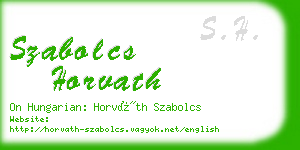 szabolcs horvath business card